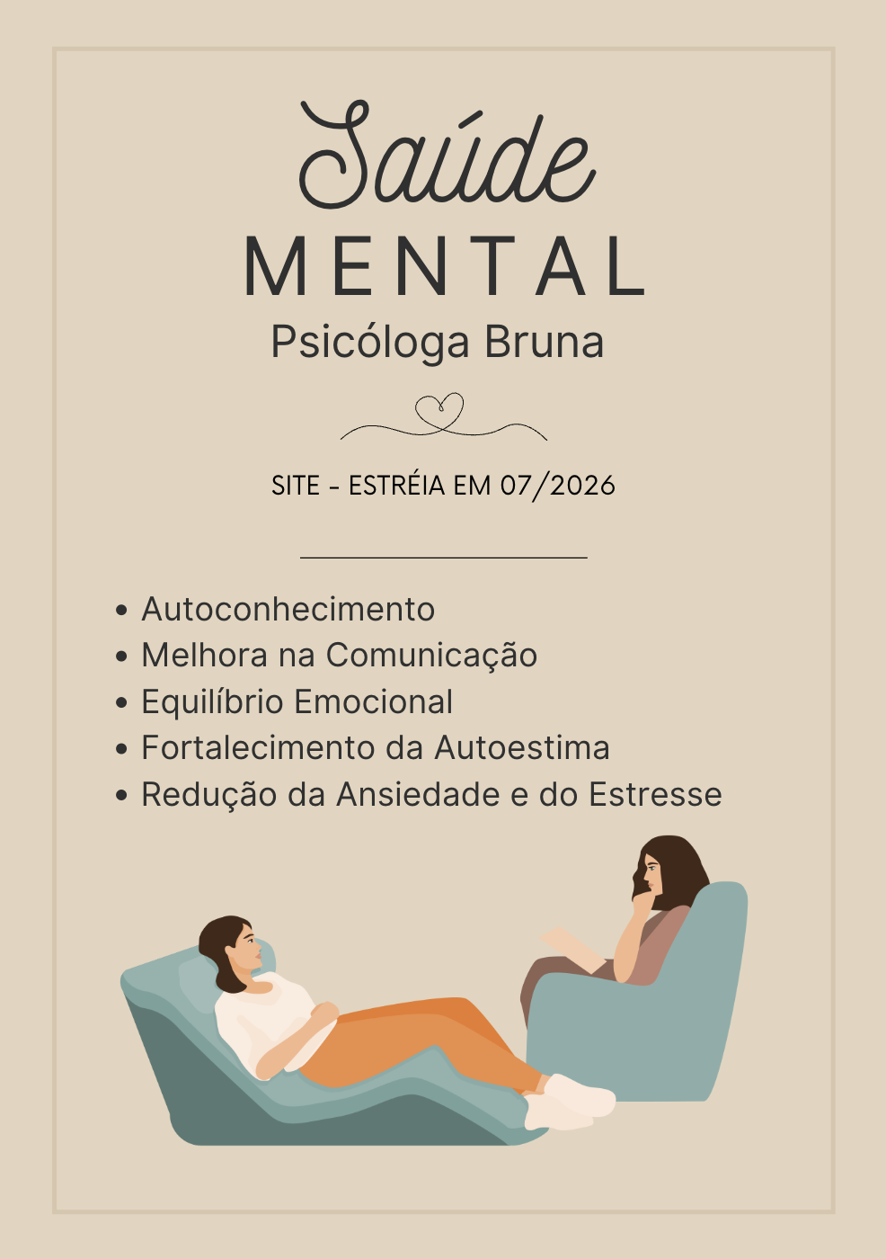 Flyer da Psicóloga Bruna